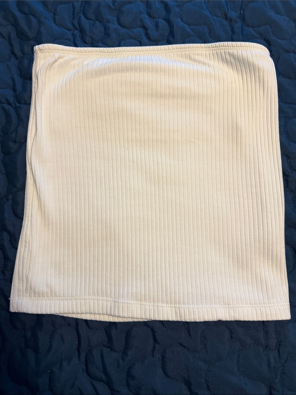 Women’s Ribbed White Tube Top- Classic Minimal Style